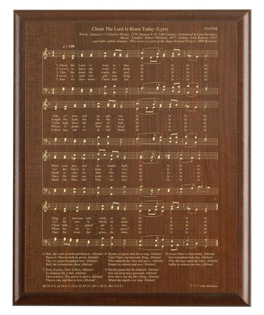 Christ the Lord Is Risen Today Hymn Plaque