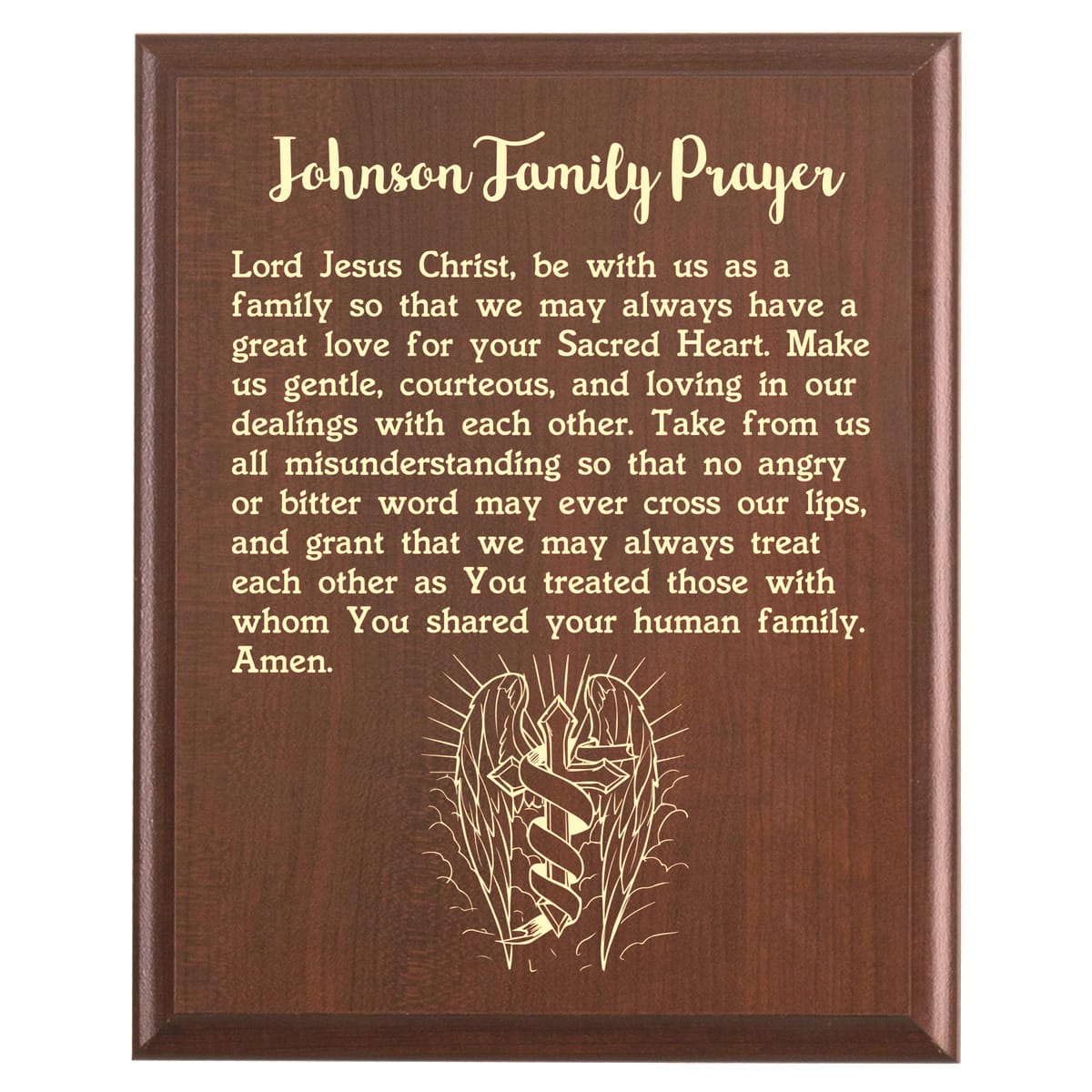 Family Prayer Plaque – Marked Moments Keepsakes