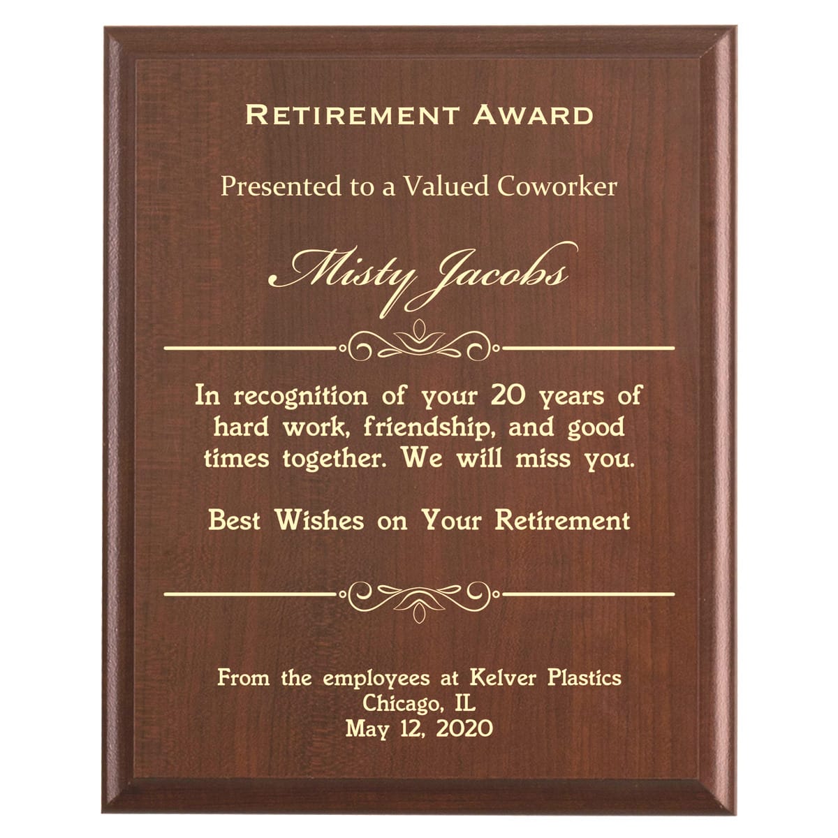 Coworker Retirement Award Plaque For Coworker s Retiring Party coworker-retirement-award-plaque-for-coworker-s-retiring-party
