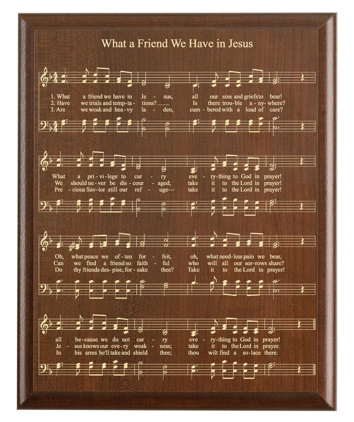 What a Friend We Have in Jesus Hymn Plaque