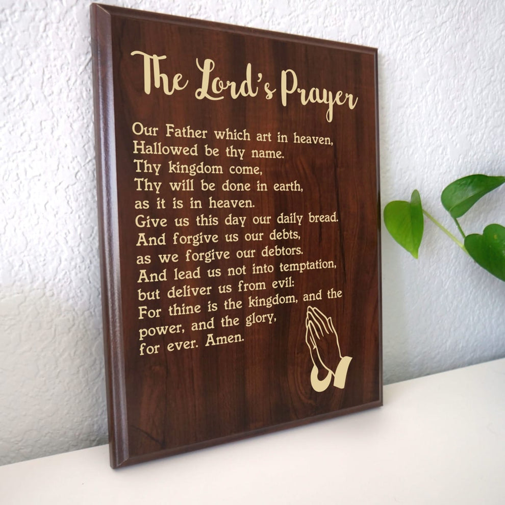 Lord's Prayer Plaque KJV | Christian scripture design – Marked Moments ...