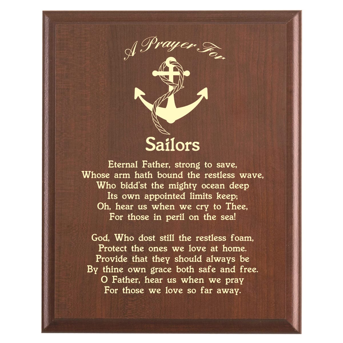 Plaque photo: Designed for Boat Owners with free personalization. Wood style finish with customized text.